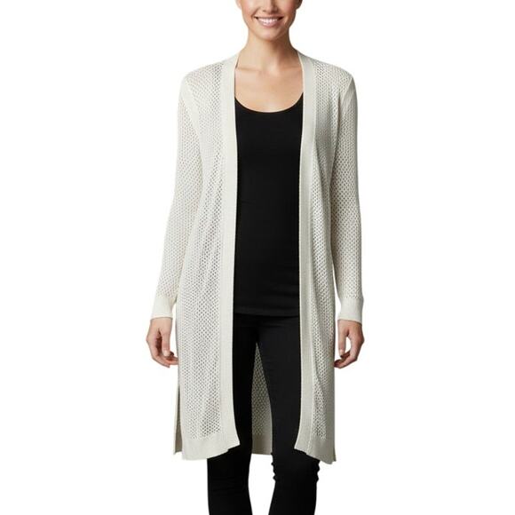 One Grey Day Los Angeles White Open Front Cardigan Women Size Small NWT - Picture 1 of 10